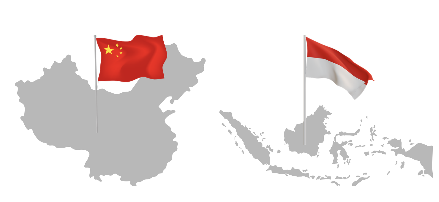 Indonesia China operating map